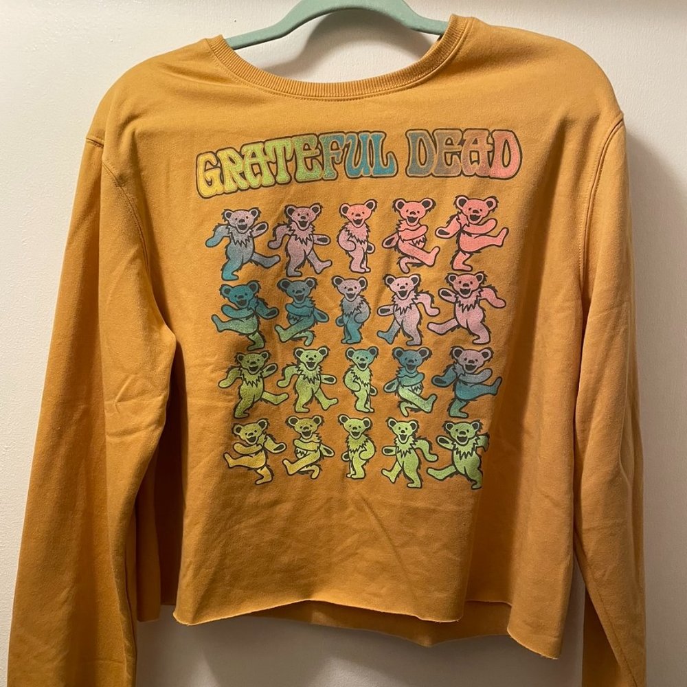 Grateful Dead Dancing Bears Cropped Sweatshirt
